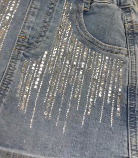 Doe A Dear Girls Blue Bling Denim