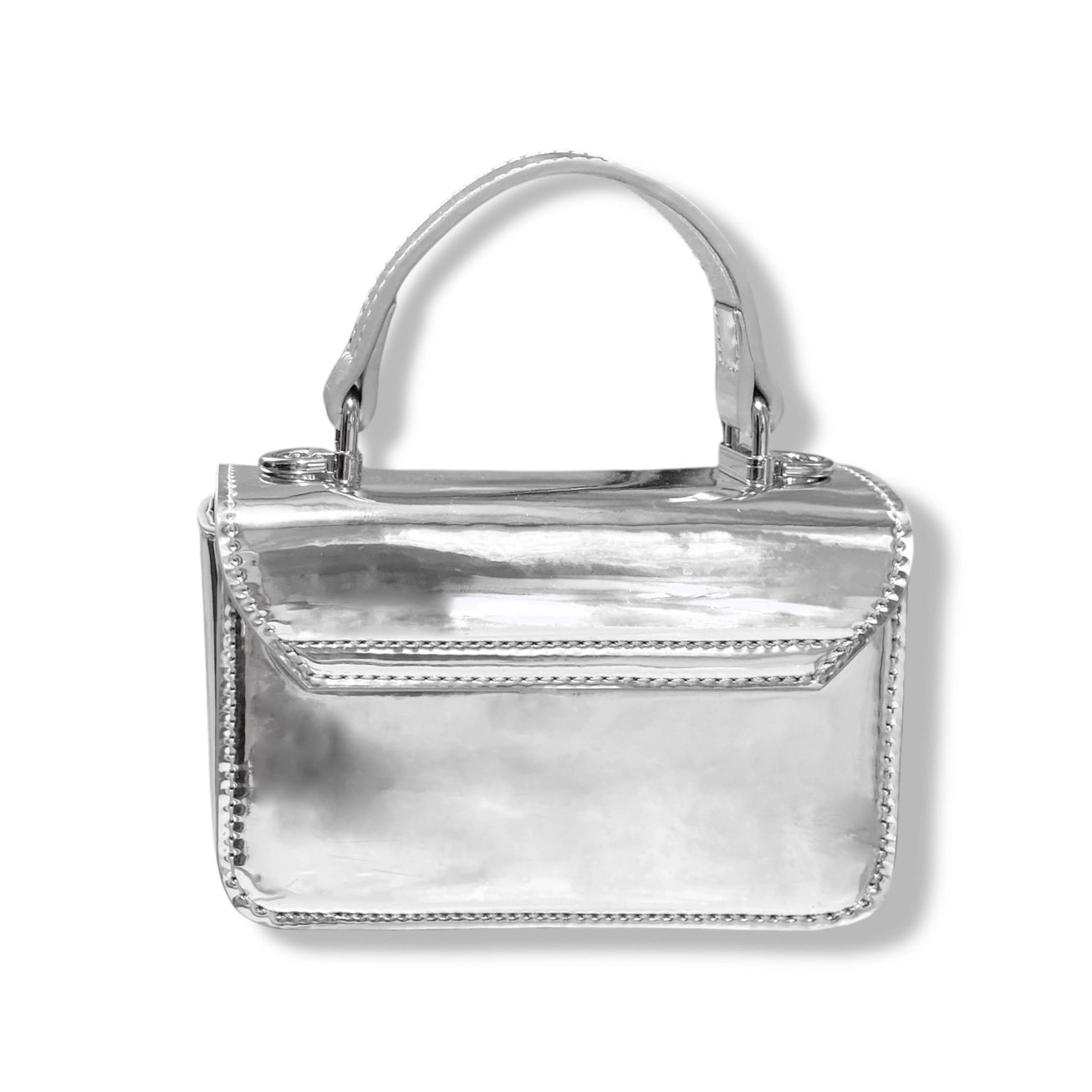 Doe A Dear Girls Silver Patent Purse