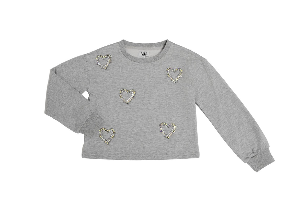 Mia New York Girls Heart Sweatshirt