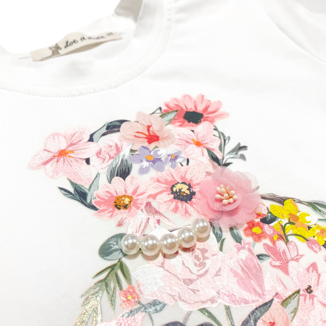 Doe A Dear Floral Teddy Set