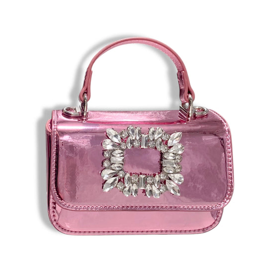 Doe A Dear Girls Pink Patent Purse