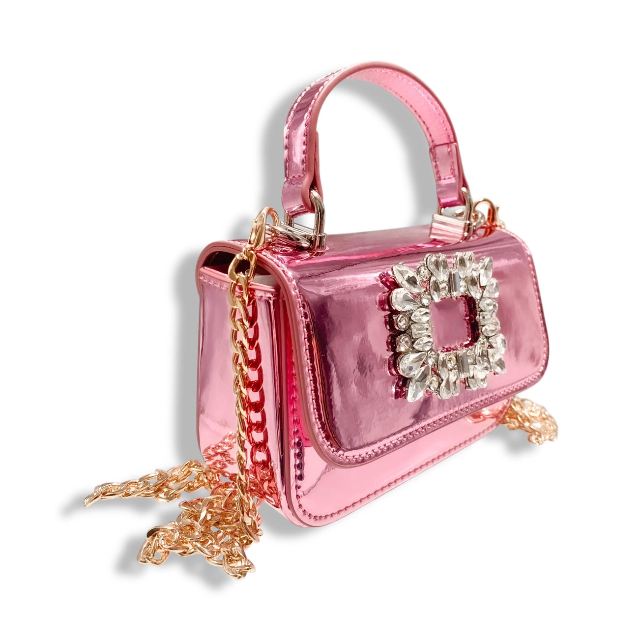 Doe A Dear Girls Pink Patent Purse