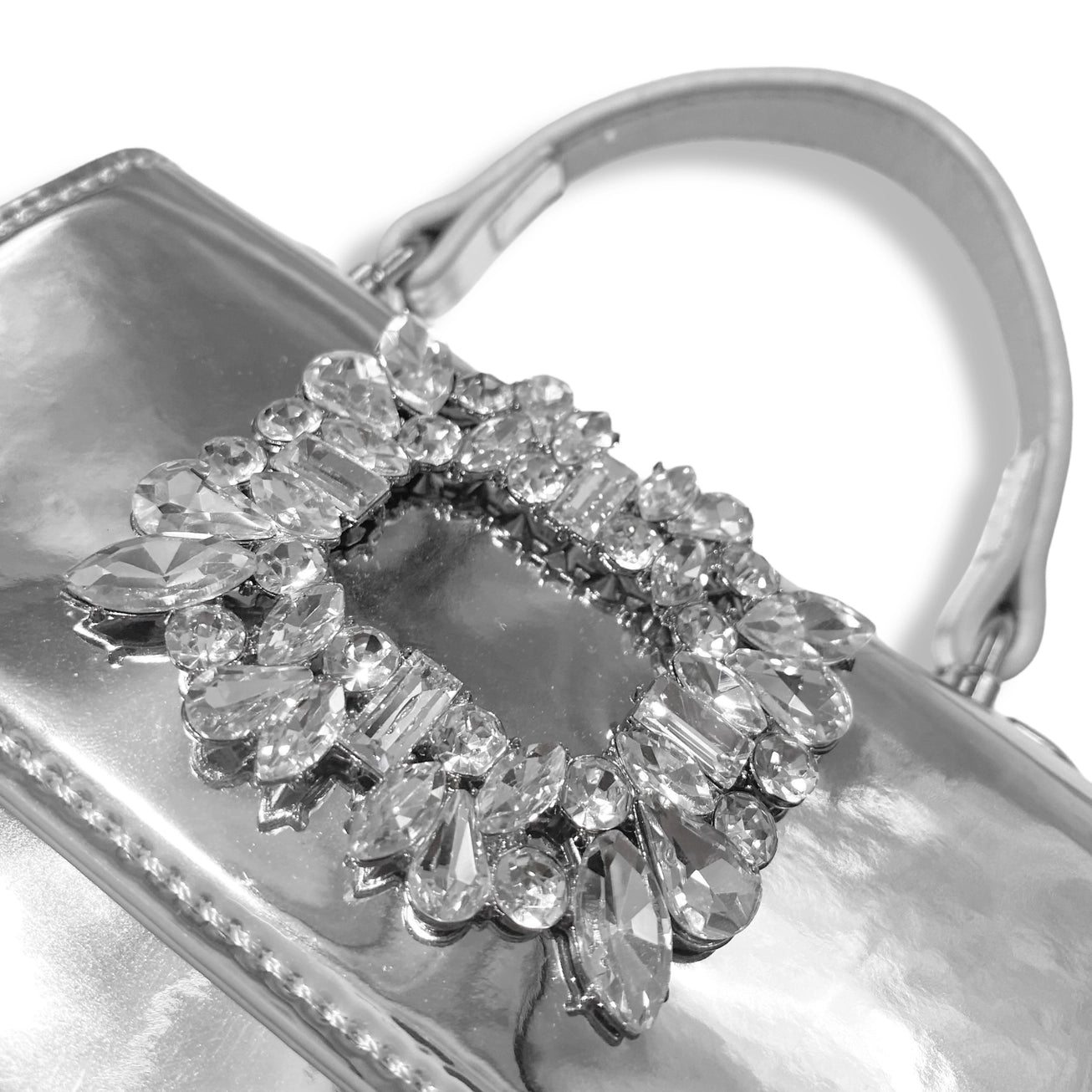 Doe A Dear Girls Silver Patent Purse