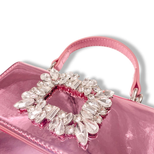 Doe A Dear Girls Pink Patent Purse