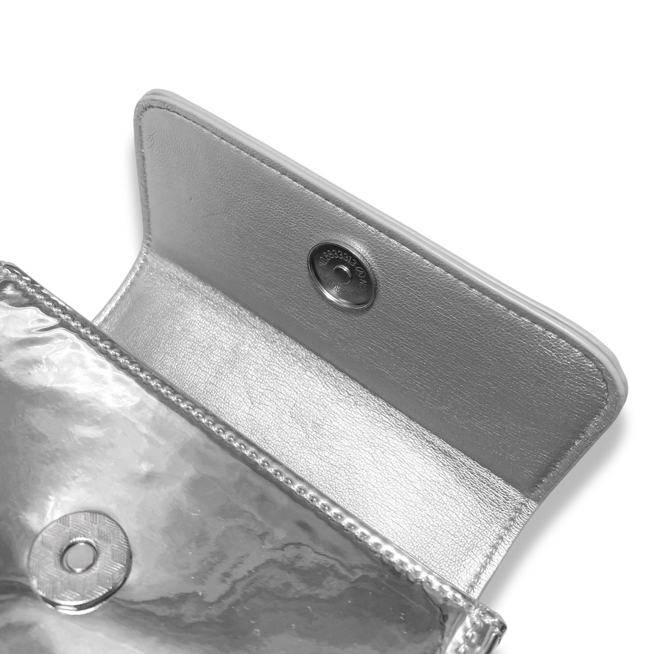 Doe A Dear Girls Silver Patent Purse