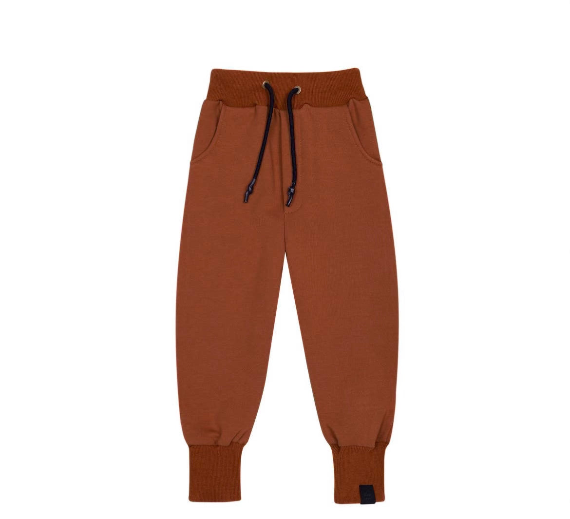 Solid Terry Joggers | Rust