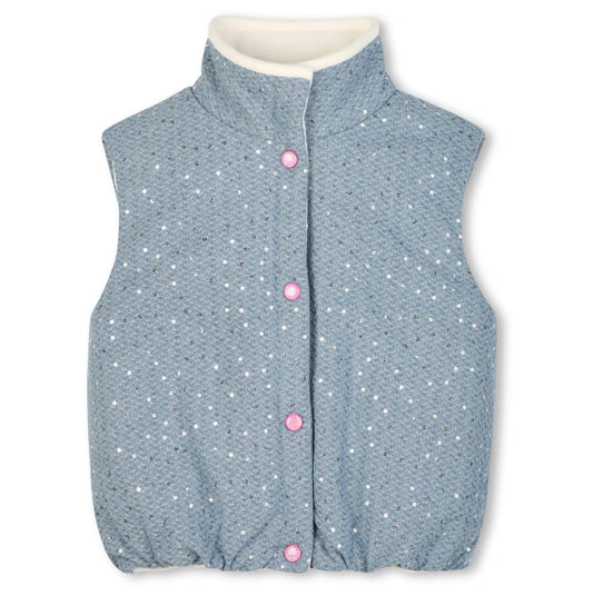 Billie Blush Girls Denim Puffer Vest