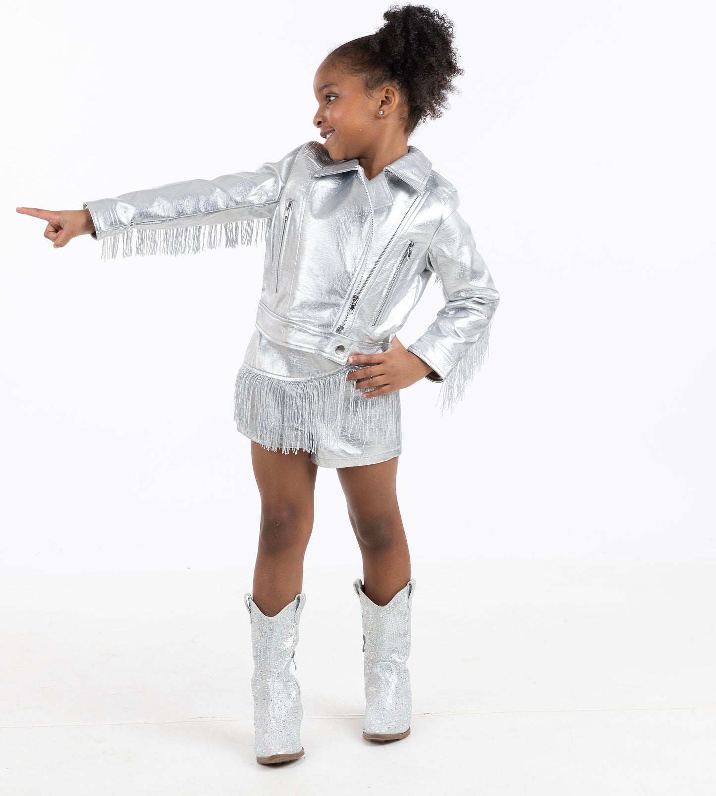 Fringe Metallic Moto