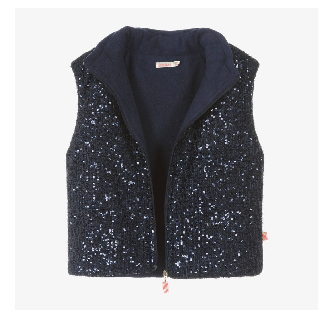 Girls Blue Sequins Vest