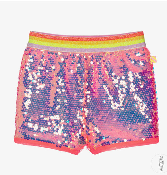 Pink Sequin Shorts