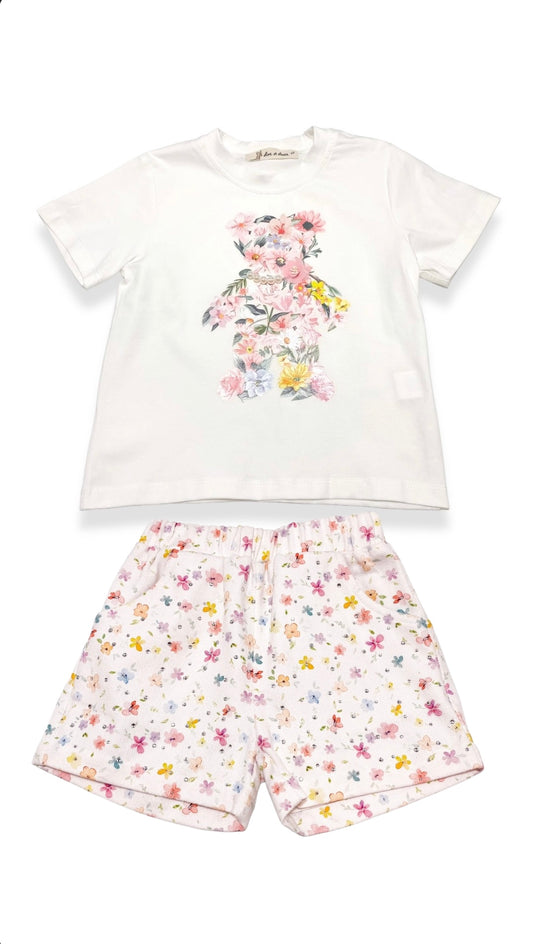Floral Teddy Set