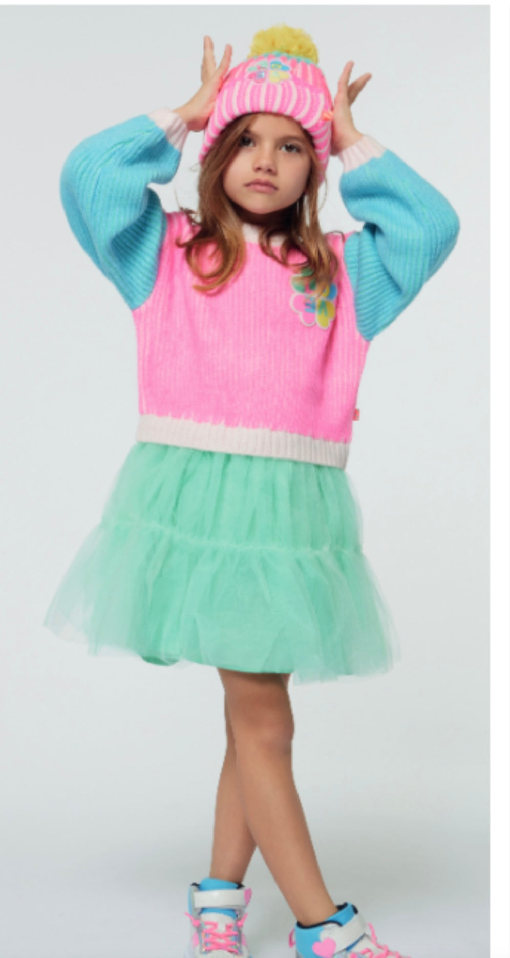 Girls Pink Knitted Tutu Dress