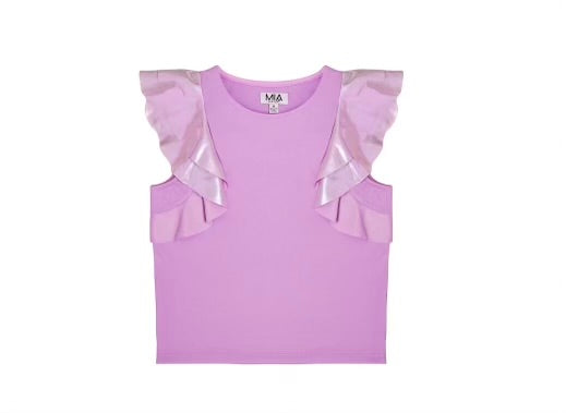 Spring Purple Flutter Top