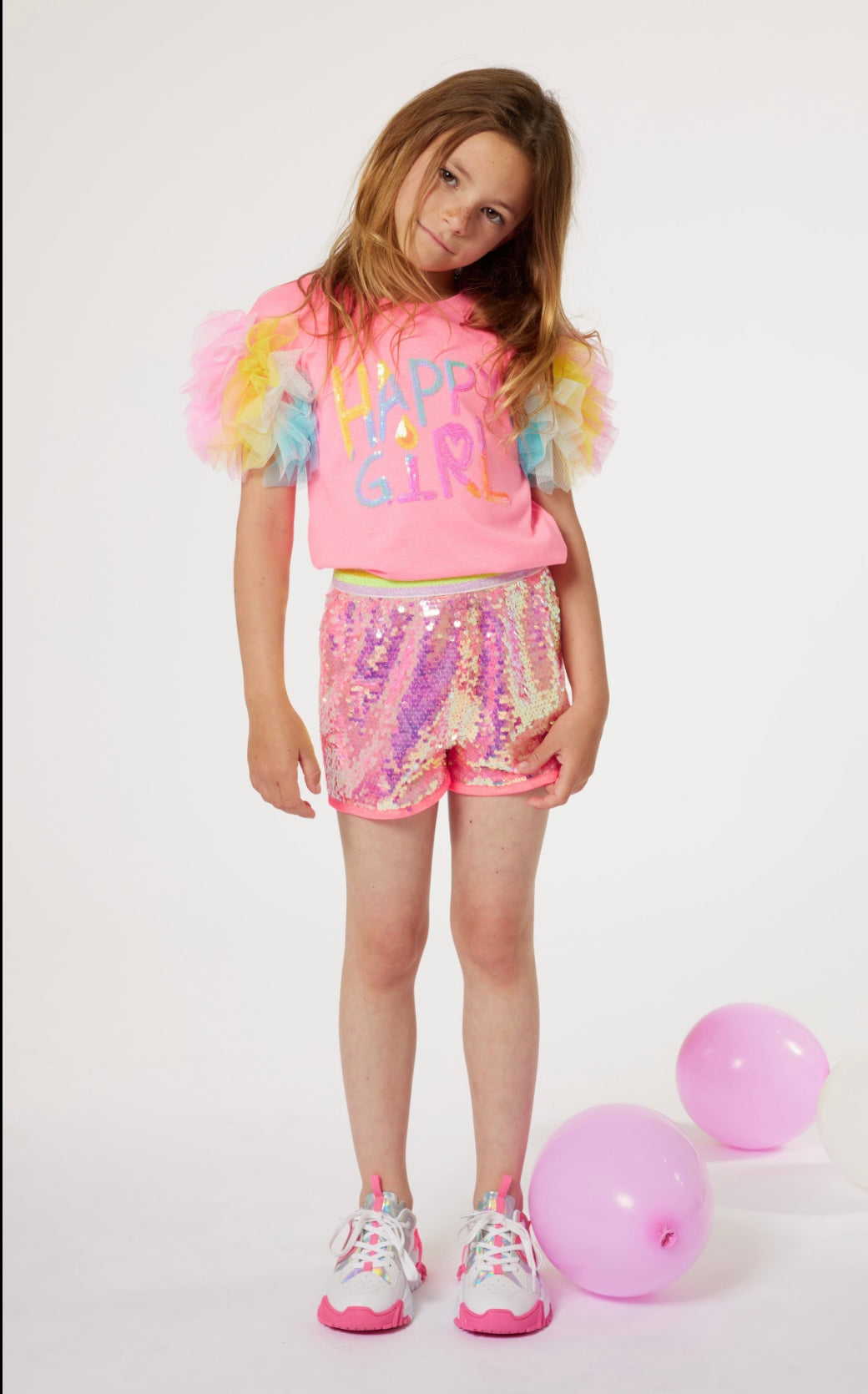 Pink Sequin Shorts
