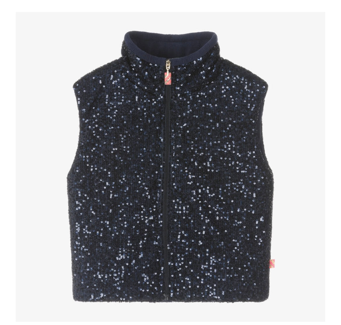 Girls Blue Sequins Vest