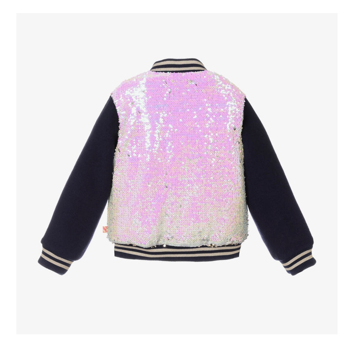 Girls Blue & Gold reversible Sequins Bomber