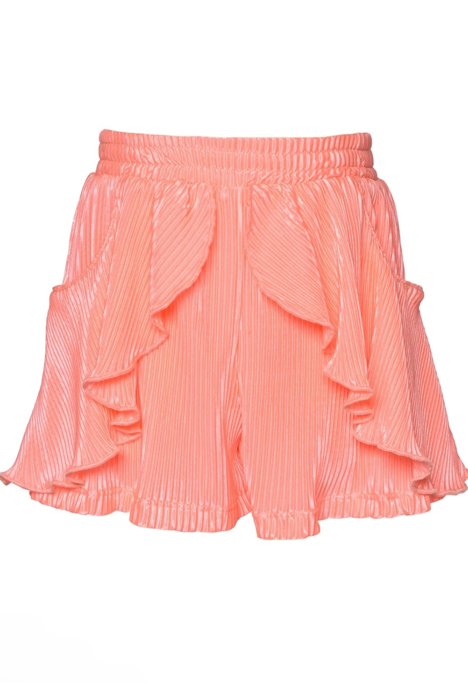 Pleated Tulip Ruffle Shorts