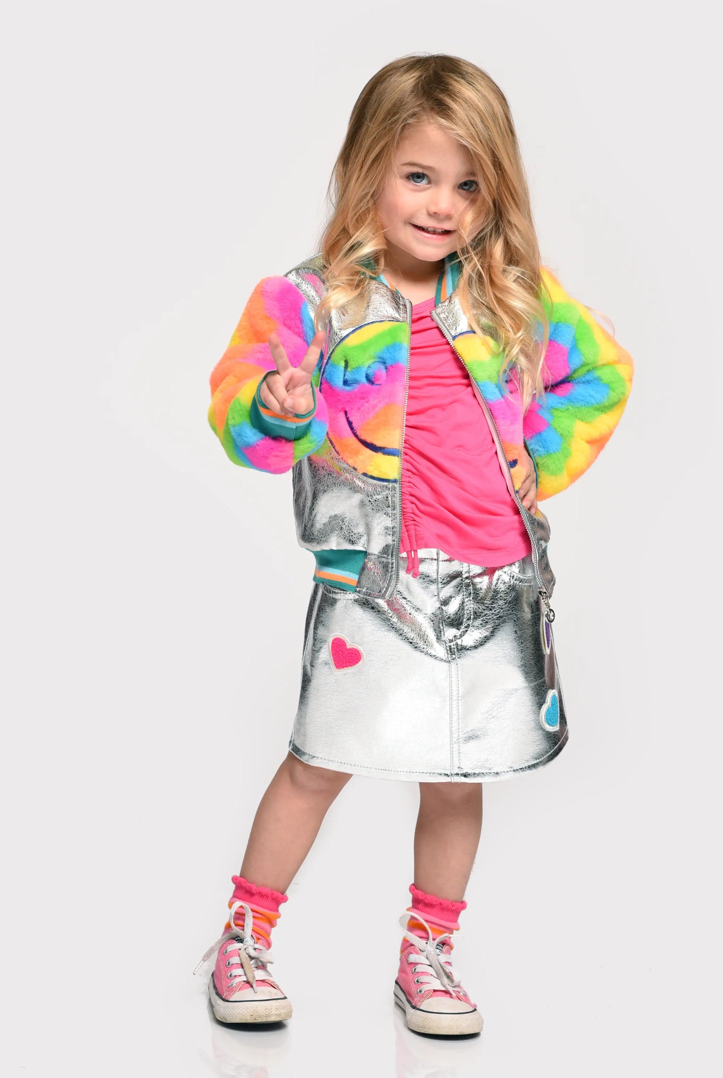 Talully’s Children's Fashion | Rainbow Smiley Face Jacket